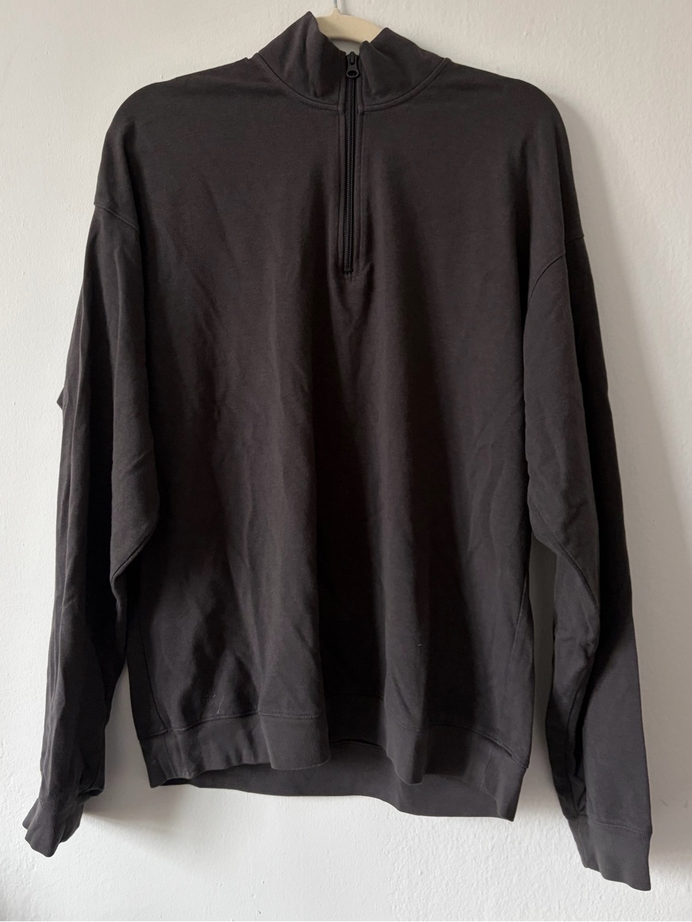 SKIMS Men's Half-Zip Sweater - Charcoal Black